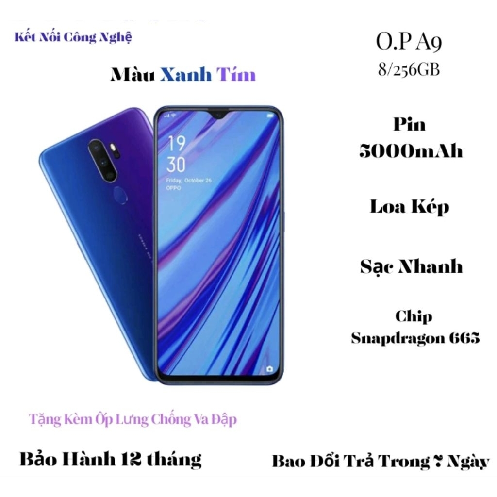 TRỢ GIÁ SIÊU RẺ ,điện thoại giá rẻ OPPO A9 máy 2sim ram 8G/256G Chính Hãng – Bảo hành 12 tháng