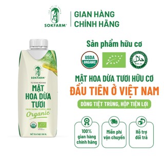 Mật hoa dừa tươi Organic Sokfarm 330ml - Năng Lượng Hữu Cơ Bù Khoáng Điện Giải