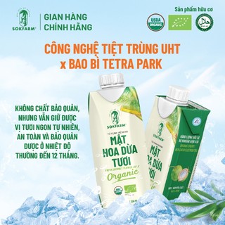 Mật hoa dừa tươi Organic Sokfarm 330ml - Năng Lượng Hữu Cơ Bù Khoáng Điện Giải