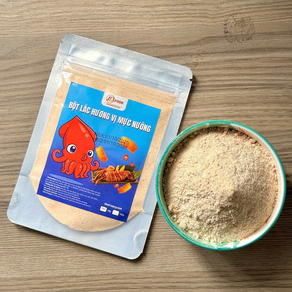 50g Bột lắc hương vị Mực Nướng ADFOOD – Dùng gia vị lắc cho các món chiên khoai tây, gà rán, snack