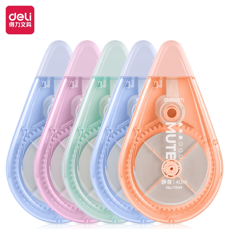 Bút Xóa Băng Deli 20m/40m – Học Sinh & Văn Phòng, Xóa Sạch, Khô Nhanh, Viết Đè Ngay, Nhiều Màu