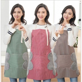 Tạp Dề Nấu Ăn Rửa Bát Chống Thấm Nước Ngăn Bắn Dầu Mỡ Có Túi Đựng Điện Thoại M86