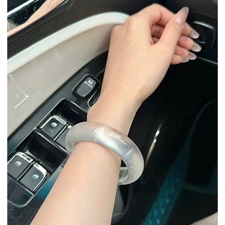 Vòng tay thạch anh trắng dulong cao băng trắng hiệu ứng bạch nguyệt quang (tặng hộp đựng) Đá Phong Thủy Tuấn Trần