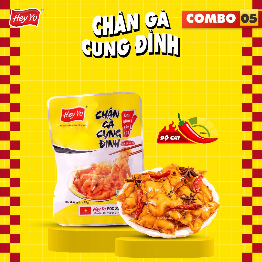 COMBO 5 chân gà CUNG ĐÌNH rút xương – Hey Yo
