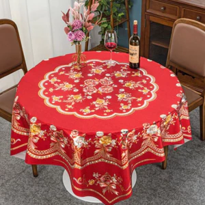 KHĂN 3D, TRẢI BÀN TRÒN SANG TRỌNG,150X150CM GD018