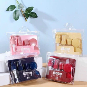 Bộ Chiết Mỹ Phẩm Du Lịch Cao Cấp Gồm 5 Món Dụng Cụ Chiết Mini Tiện Lợi - Túi Zip Có Khoá Kéo GD047