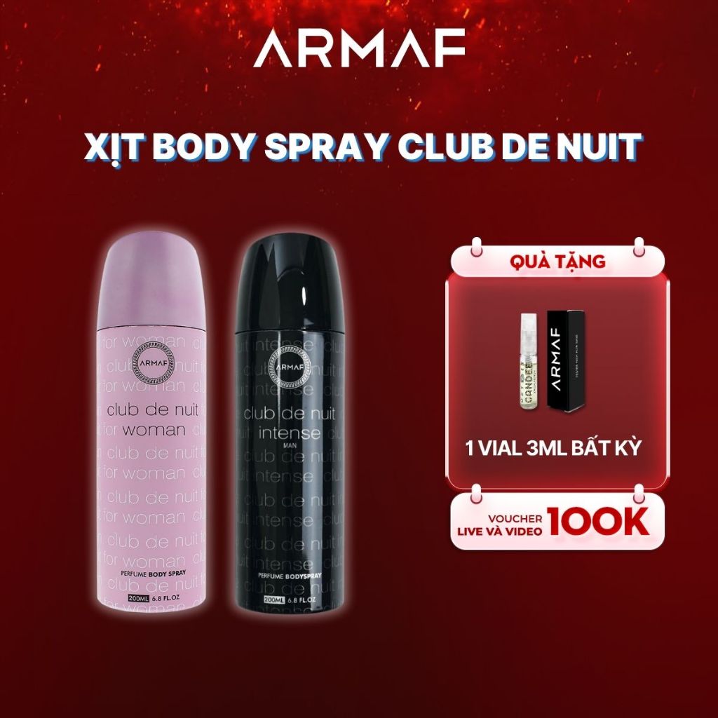 Xịt Body Spray Nữ ARMAF Club De Nuit Women 200ml