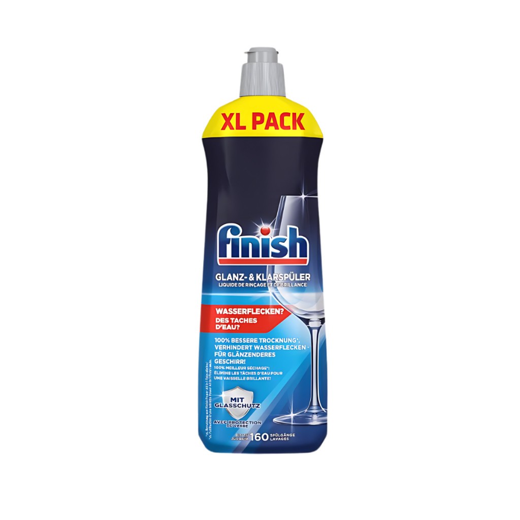 Nước làm bóng Finish cho máy rửa bát - Trợ xả, ngăn vệt nước, giúp chén đĩa sáng bóng