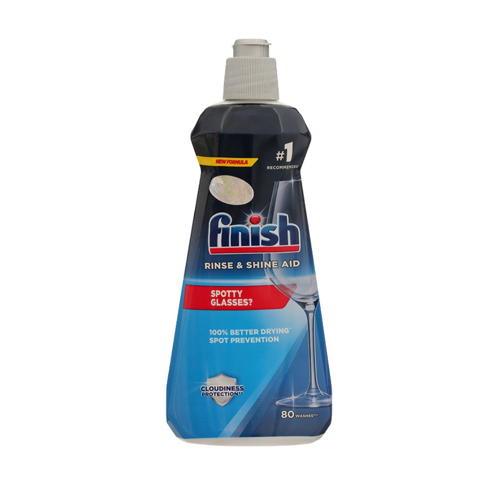 Nước làm bóng Finish cho máy rửa bát - Trợ xả, ngăn vệt nước, giúp chén đĩa sáng bóng
