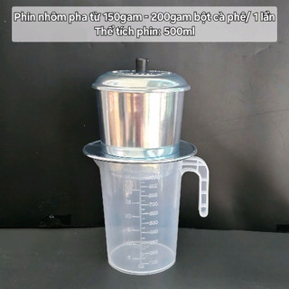 Phin nhôm pha cà phê size lớn pha 150gam - 300gam cà phê (có bán kèm ca 1lit, 2lit đựng cốt cà phê)