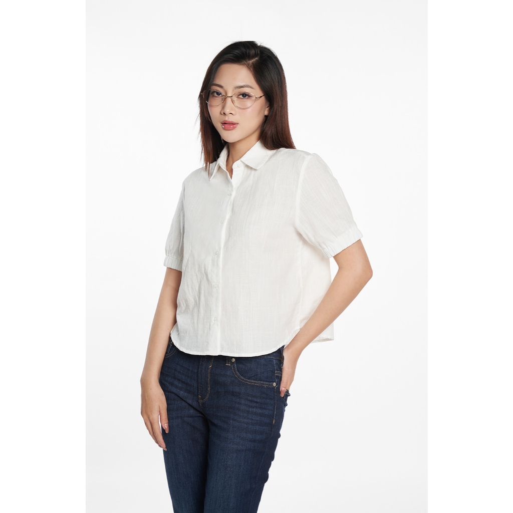 Áo Sơ Mi Thời Trang Nữ Tay Ngắn NINOMAXX 2502001