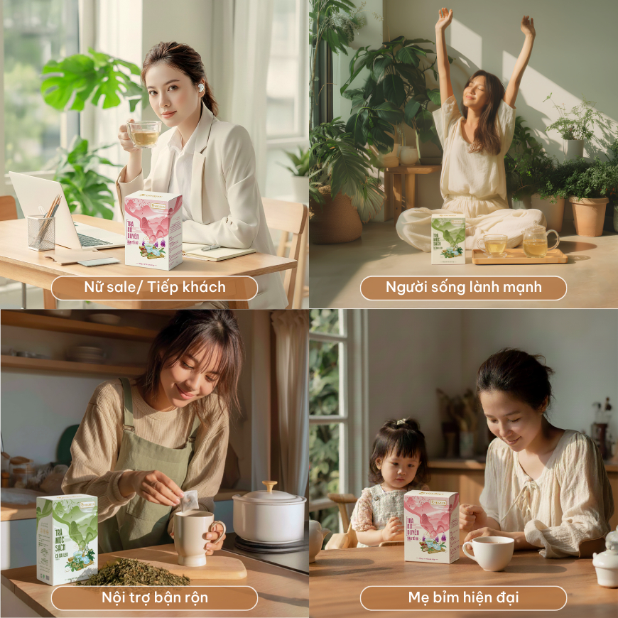 Combo 2 Trà Túi Lọc Sâm Tố Nữ + Cà Gai Leo VIEGREEN 30x5g + 50x3g, GMP HACCP