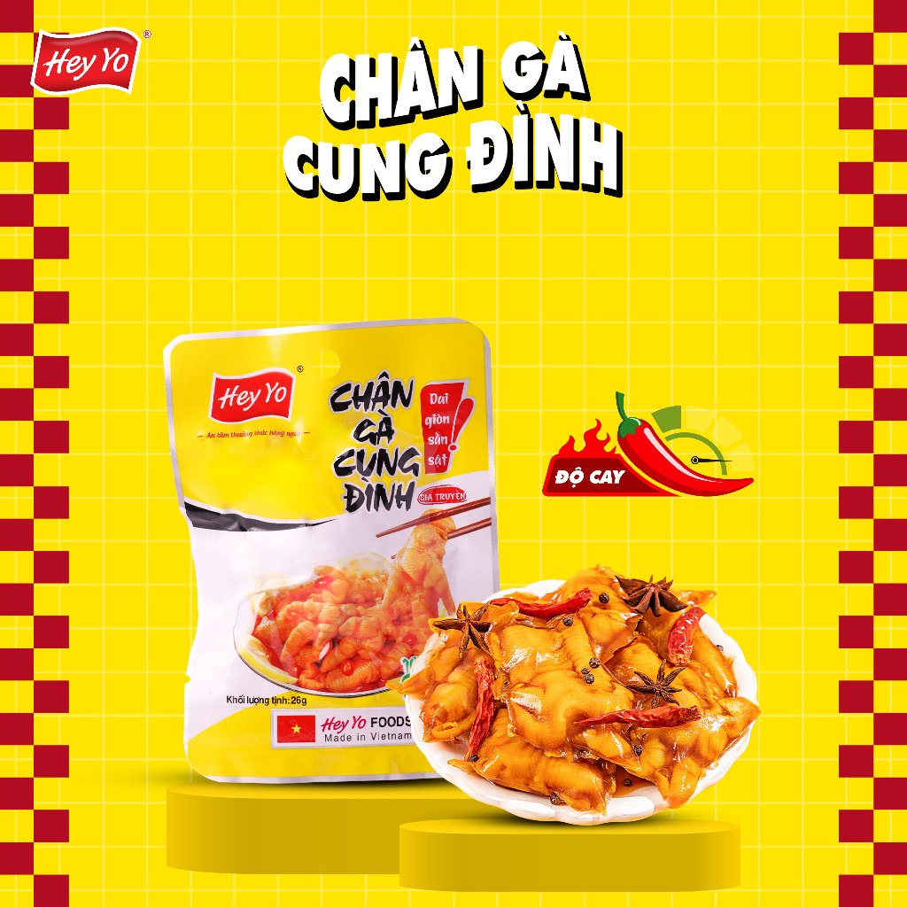 Lẻ 1 gói chân gà CUNG ĐÌNH rút xương – Hey Yo