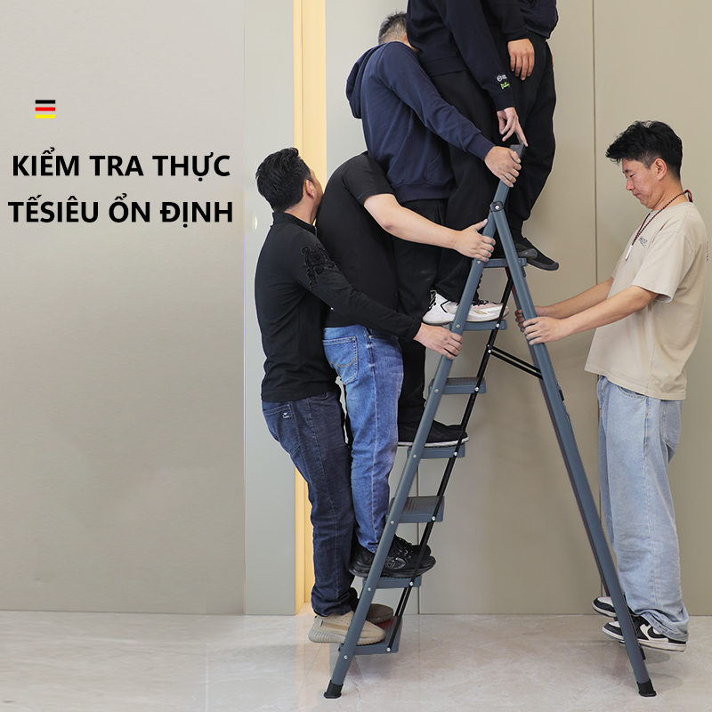 Thang Chữ A Gấp Gọn 3-8 Bậc Chịu Tải 400kg Đa Năng Cho Gia Đình Và Sửa Chữa Điện Nước