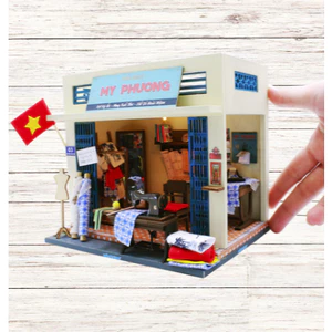 Mô hình gỗ tự lắp ráp DIY- Thế Giới Tí Hon- DỆT MAY KÍ ỨC- AD09