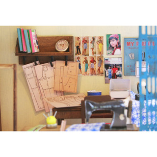 Mô hình gỗ tự lắp ráp DIY- Thế Giới Tí Hon- DỆT MAY KÍ ỨC-  AD09