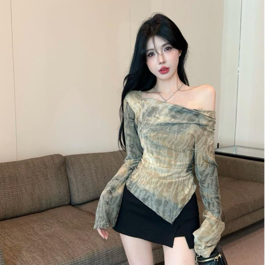 💙 [Ảnh Thật]-Áo Body Xanh Loang Nữ – Cá Tính & Thời Trang (Size S→XL)