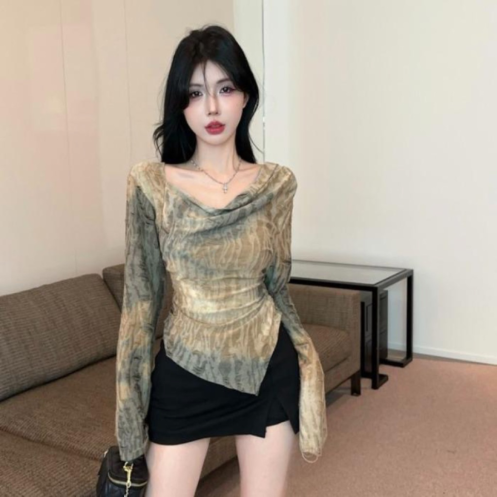 💙 [Ảnh Thật]-Áo Body Xanh Loang Nữ – Cá Tính & Thời Trang (Size S→XL)