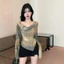 -Áo Body Xanh Loang Nữ – Cá Tính & Thời Trang (Size S→XL)