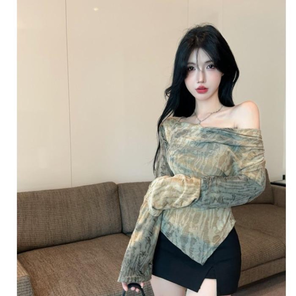 💙 [Ảnh Thật]-Áo Body Xanh Loang Nữ – Cá Tính & Thời Trang (Size S→XL)
