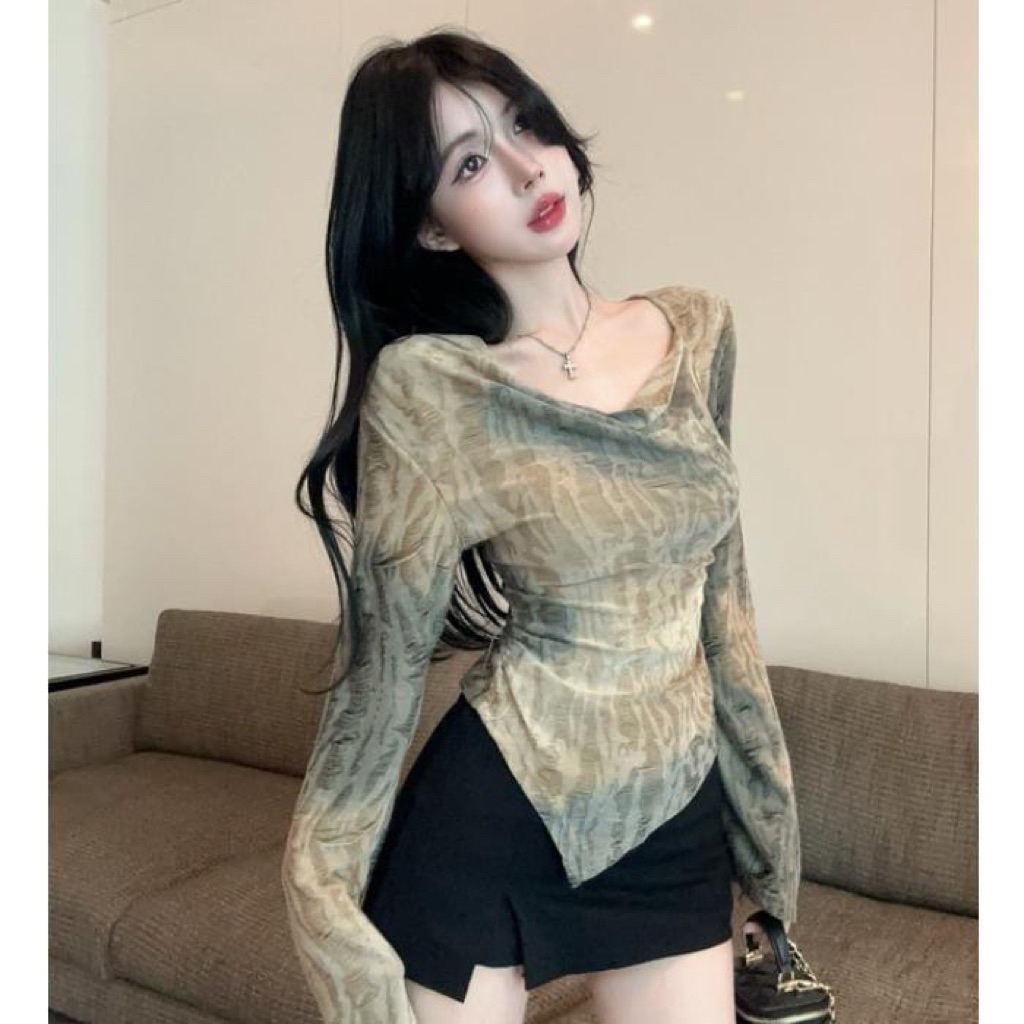 💙 [Ảnh Thật]-Áo Body Xanh Loang Nữ – Cá Tính & Thời Trang (Size S→XL)