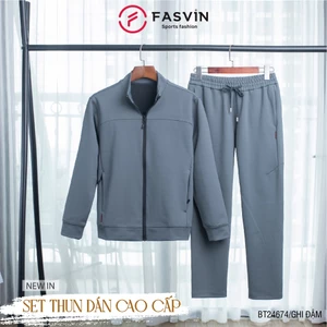 Bộ thun thể thao nam 01 lớp Fasvin BT25674.HN vải Nylon cao cấp co giãn thoải mái chất lượng tốt