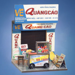 Mô hình gỗ tự lắp ráp DIY-Thế Giới Tí Hon- XE BÁNH MỲ - AD02