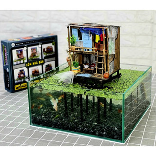 Mô hình gỗ tự lắp ráp DIY- Thế Giới Tí Hon- XÓM NHÀ SÀN- MÃ SP: NS01