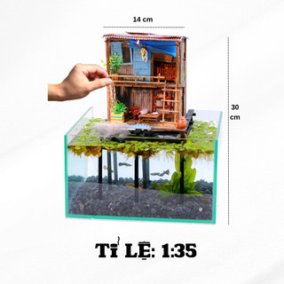Mô hình gỗ tự lắp ráp DIY- Thế Giới Tí Hon- XÓM NHÀ SÀN- MÃ SP: NS01