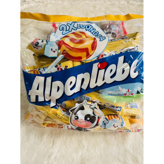 kẹo mút Alpenlibe vị dâu kem,sữa caramen túi 36 que