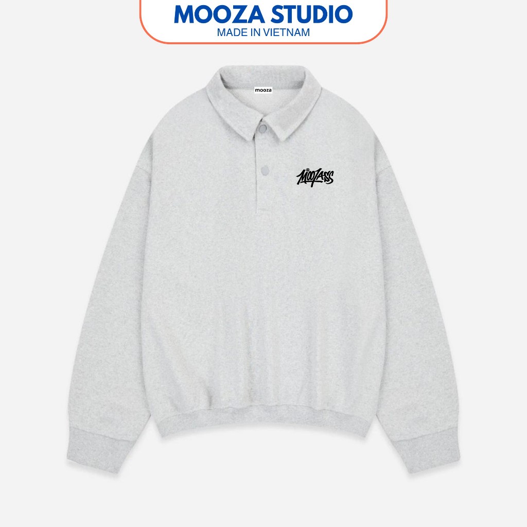 Áo Polo Nỉ Sweatshirt Local Brand Unisex Mooza Basic Cao Cấp Form Rộng ...
