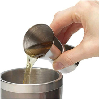 Inox Ly đong 2 đầu, jigger định lượng pha chế 2 đầu Inox loại dày, đầu nhỏ 20ml, đầu lớn 40ml, chất liệu INOX
