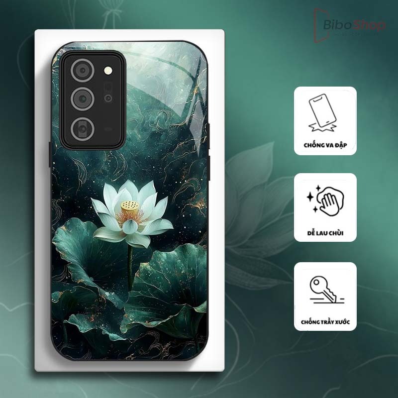 Ốp Lưng cho SAMSUNG NOTE 20/ NOTE 20 ULTRA Hoa Sen Nghệ Thuật – Thiết Kế Sang Trọng, Chống Trầy Xước Cao Cấp