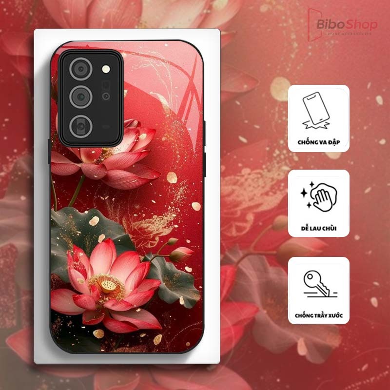 Ốp Lưng cho SAMSUNG NOTE 20/ NOTE 20 ULTRA Hoa Sen Nghệ Thuật – Thiết Kế Sang Trọng, Chống Trầy Xước Cao Cấp