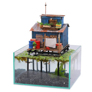 Mô hình gỗ tự lắp ráp DIY- Thế Giới Tí Hon- XÓM NHÀ SÀN - NS05 (Sản phẩm chưa kèm keo)