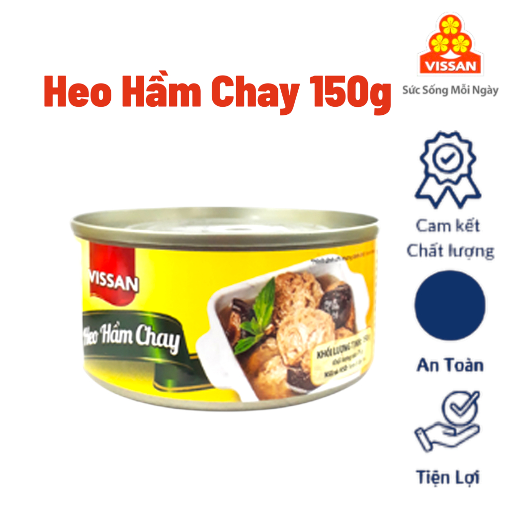 [Combo 5 Hộp] Heo Hầm Chay Vissan – Date 2028, HSD 36 Tháng, Ăn Liền Tiện Lợi