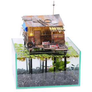 Mô hình gỗ tự lắp ráp DIY- XÓM NHÀ SÀN -MÃ SP: NS06 (Sản phẩm chưa kèm keo)