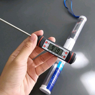 Nhiệt kế chất lỏng dạng bút, đuôi que inox, dùng đo nhiệt độ để pha sữa, pha chế cà phê, độ chính xác cao