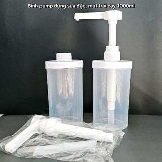 Bình bơm sữa đặc, mứt, mật ong, có vòi định lượng 10ml, 20ml, 30ml, dung tích bình lớn, chất liệu nhựa PP chịu nhiệt