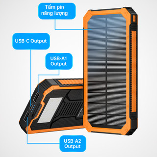Ảnh 4 – Sạc dự phòng Beston dung lượng 10000mAh , tích hợp tấm năng lượng mặt trời, sạc mọi lúc, bảo hành 12 tháng - PBS001