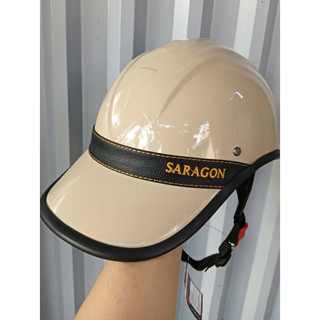 Mũ Bảo Hiểm lưỡi trai đai da Saragon cao cấp dùng cho cả nam và nữ dày dặn chắc chắn