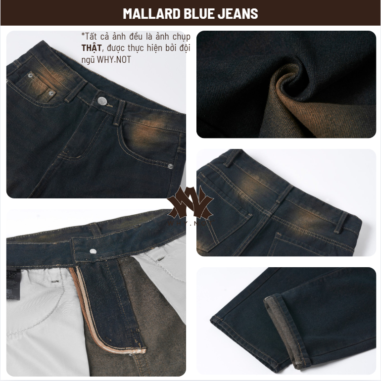 [ĐỨC THUẬN x WHY.NOT] Quần Jean Nam Retro Blue Jeans WHY NOT - Quần Jeans Nam Ống Rộng Dáng Regular