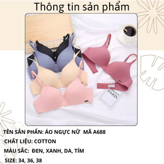 Áo ngực nữ không gọng chất su mềm mại thông hơi - Áo lót nữ đệm mỏng nhẹ nhàng dễ chịu co giãn A688