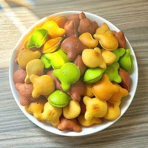 Bánh Gấu Mix 3 Vị Nhân Kem,Chùm Ngây, Socola - gói 500g túi zip