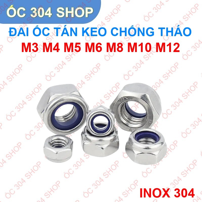 Ecu Chống Trôi Inox 304 - Tán Keo Có Vòng Nhựa - Chống Gỉ Sét, An Toàn ...