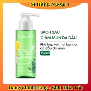Dầu rửa mặt Compliment No Problem 150ML - Không làm khô da, giảm mụn cho da dầu nhạy cảm của Nga