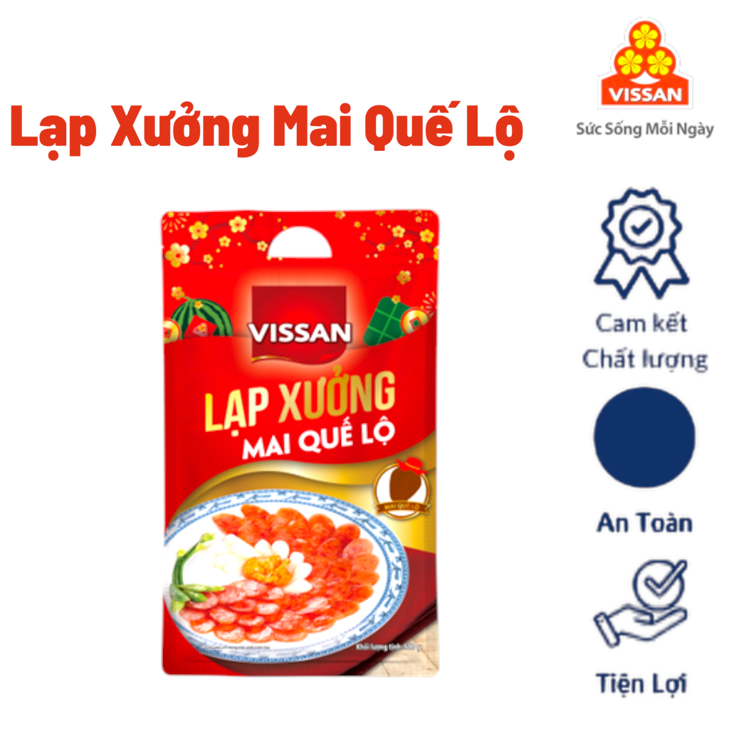 [Combo 3 Gói] Lạp Xưởng Mai Quế Lộ Vissan 200g – Date Mới – HSD 7 Tháng – Lạp Xưởng Ngon
