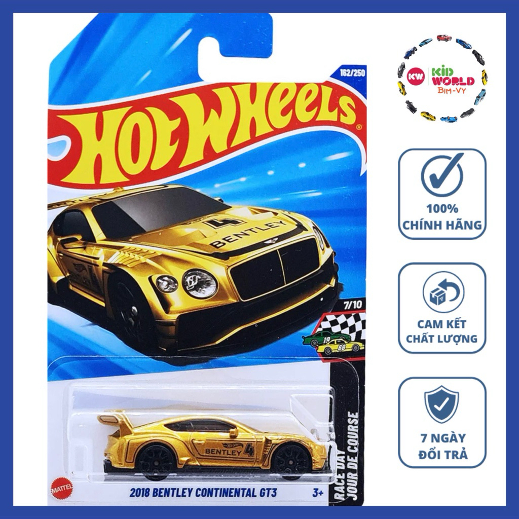 Xe mô hình Hot Wheels basic 2018 Bentley Continental GT3 JBC18 ...