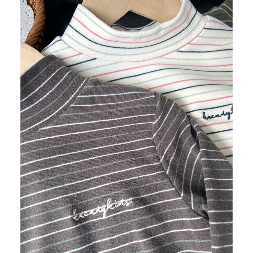 Áo giữ nhiệt cổ cao, áo thun cotton dài tay cho bé trai bé gái ấm áp KACADY NUGGAP