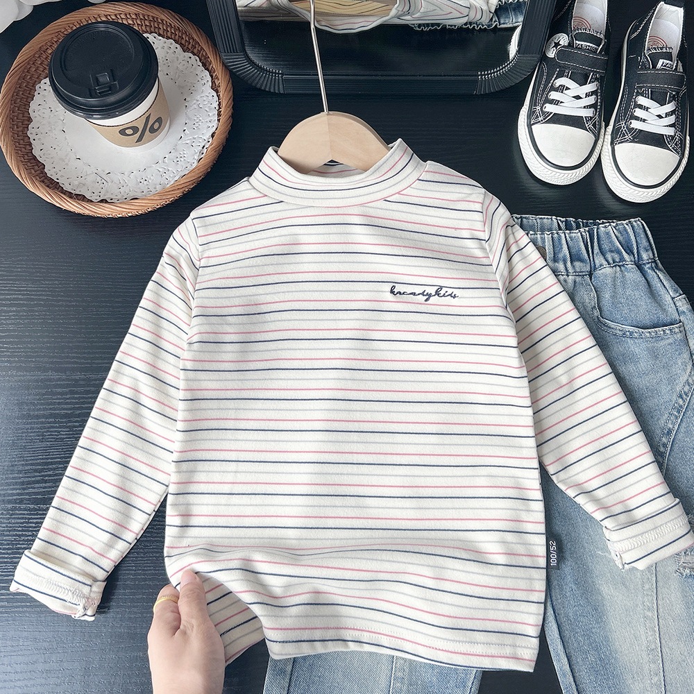 Áo giữ nhiệt cổ cao, áo thun cotton dài tay cho bé trai bé gái ấm áp KACADY NUGGAP